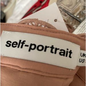 Self Portrait lace mini sz 8/ silk v neck hi-lo blouse size 4 BOTH NEW TAGS